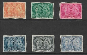 CANADÁ 1897 JUBILEO VICTORIANO SELECCIÓN DE 6 MONTADOS COMO NUEVO GATO ALTO - Imagen 1 de 2