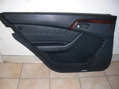 1999 00 01 2002 MERCEDES-BENZ W220 S500 LEFT REAR INTERIOR DOOR PANEL OEM BLACK - Image 1 of 2