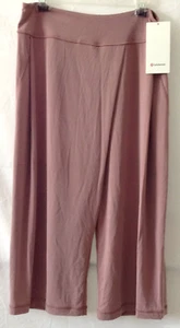Lululemon Wide Leg HR Pull On Crop Sz 10 Soft Cupro Blend Spiced Chai New W/Tag - Picture 1 of 10
