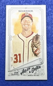 2018 Topps Allen and Ginter Mini Exclusive RIP EXT #396 Max Scherzer - Picture 1 of 2