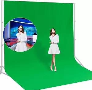 10 Ft X 20 Ft Photography Backdrop Green Screen, Green Background Non-Reflective - Picture 1 of 6
