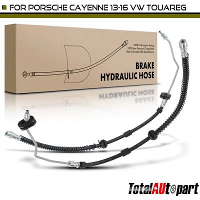 2pcs Brake Hydraulic Hose for Porsche Cayenne 2013-2016 Volkswagen Touareg Front - Image 1 of 4
