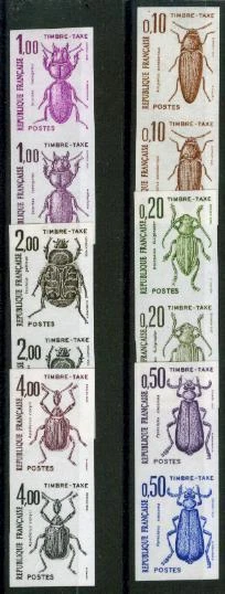 Francia 1982 Insectos Imperf Trial Pares a prueba de color Foto 1 de 1