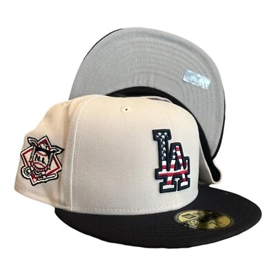 New Era Los Angeles Dodgers 2024 Independence Day 59FIFTY Fitted Hat Cap 7 3/4 - Image 1 of 4