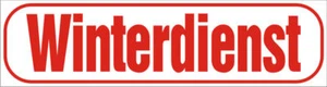 Magnetschild "Winterdienst" 45x12 cm  - Magnetfolie für Auto, PKW, KfZ, LKW - Bild 1 von 1
