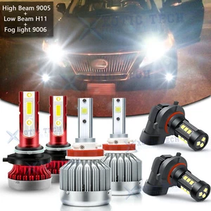 LED High Low Headlight Fog Bulbs Combo For Lexus RX330 2004-2006 RX350 2007-2009 - Bild 1 von 12