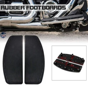 Front Rubber Rider Insert Floorboard Footboard Pad Kit For Harley Touring FLHTC - Bild 1 von 7