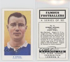 1939 R & J Hill Nyasa Famous Footballers Tobacco Bob McPhail Robert McPhail #14