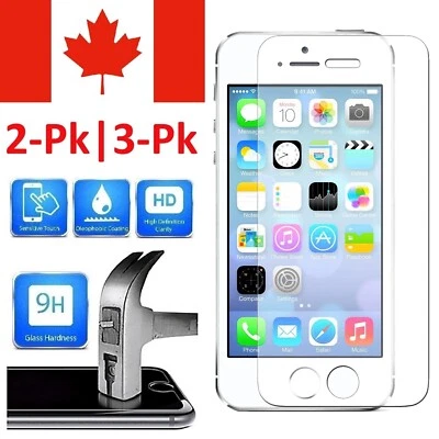 Tempered Glass Screen Protector for iPhone SE 2016 / 5/5S/5C & iPod Touch 5 6 7 - Image 1 of 4