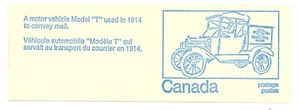 CANADA 1972 50c Booklet - Model "T" Pane SG 604e MNH - Picture 1 of 2