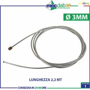 Cavo Freno Frizione In Acciaio Inox Ø 3 mm 2,2 MT Per Macchine Agricole - Foto 1 di 2