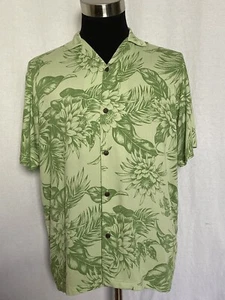 Hilo Hattie Hawaiian Shirt Mens XL Extra Large Green Floral - Picture 1 of 7