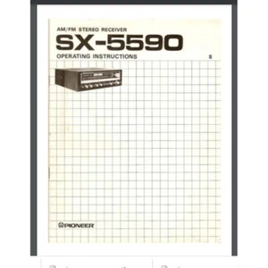 Pioneer SX-5590 Receiver Owners Manual 20 PAGES Comb Bound Gloss Cover - Picture 1 of 1