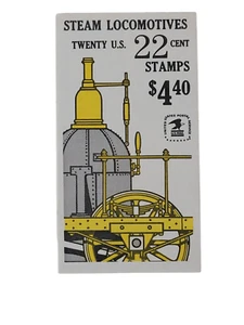 Scott # 2366a BK163 - Steam Locomotives - Complete Booklet Of 20 - MNH - 1987 - Picture 1 of 2