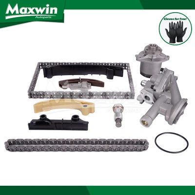 Kit de cadena de distribución bomba de agua de aceite compatible con 95-99 Volkswagen Golf Jetta 2,8 L VR6 AAA Foto 1 de 4