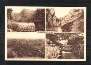 D6406 UK Cheddar 4 images vintage postcard - Bild 1 von 2