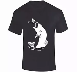 T-Shirt Forellenangeln (weiß) Karpfen Fliegenfischen Köder Geburtstag Vatertag Geschenk Weihnachten - Bild 1 von 10