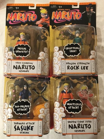 2006 Mattel Naruto Naruto Sasuke And Rock Lee Figure NEW/SEALED Lot Cover