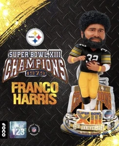 FRANCO HARRIS Pittsburgh Steelers SUPER BOWL XIII Ring Base Bobblehead NIB! - Picture 1 of 4