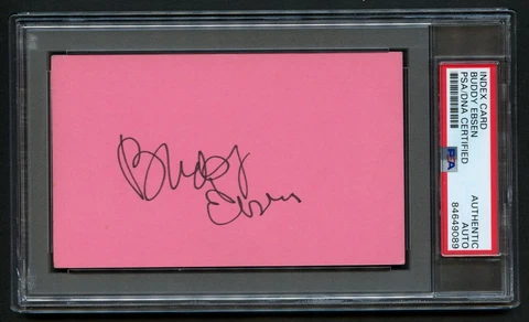 Buddy Ebsen signed autograph Vintage 3x5 Jed Clampett Beverly Hillbillies PSA Cover