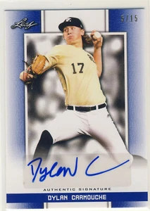 DYLAN CARMOUCHE 2019 Leaf Perfect Game PG Blue AUTO /15 GIANTS - Picture 1 of 1