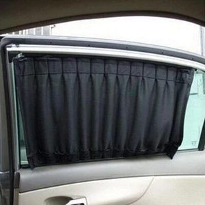 Black Car Accessories Auto Sun Shade Side Window Curtain UV Protection 2PCS - Bild 1 von 12
