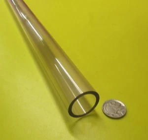 Kmac Polycarbonate Round Tube / Tubing 1.125" OD x .875" ID - 1/8" Wall x 48" - Picture 1 of 13
