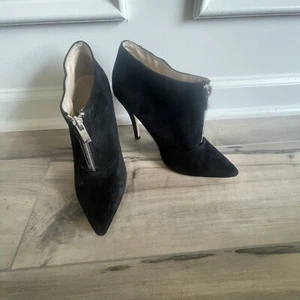 Tacones Aldo para mujer negros con cremallera punta gamuza cuero talla 9 - Imagen 1 de 7