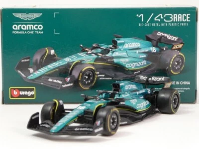 BBurago Burago Aston Martin AMR23 #18 Lance Stroll 2023 1/43 18-38090#18 - Immagine 1 di 3