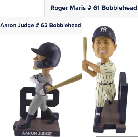 Aaron Judge & Roger Maris New York Yankees Bobblehead SGA Cover