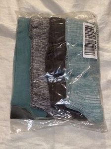 TOMMIE COPPER Compression Over the Calf Socks Gray-Jade Green (4)-Pack Size L - Picture 1 of 2