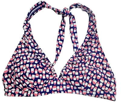 Boden Halter Bikini Top Volantes Rosa Azul Marino Twee Playa Piscina Barco Vacaciones Resort 6 Foto 1 de 4