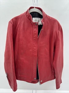 Red Leather Jacket-The Old Mill Glen Laine by Bainton Style 911, Size XS - Picture 1 of 7