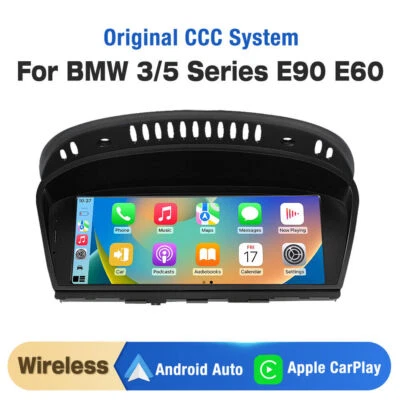 8.8" For BMW 3 5 Series E90 E60 CCC 2005-2008 Carplay Stereo Radio Screen GPS - Image 1 of 4