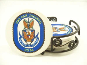 USS SAN JACINTO CG 56 Coasters Military USN U S Navy A - Bild 1 von 7
