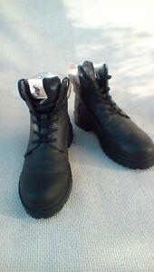 Ladies US POLO ASSN Black & Silver Leather Boots Size UK 5 ~ EU 38