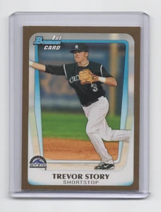 Trevor Story 2011 Bowman Draft Prospects Gold parallel BDPP84 1st Bow w/sleeve - Picture 1 of 2