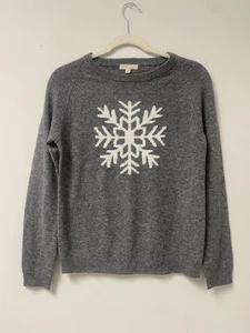 Philosophy Womens Cashmere Pullover Sweater Crewneck Size Small Snowflake - Bild 1 von 6