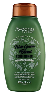 Aveeno Scalp Soothing Fresh Greens Blend Conditioner Refresh & Thicken 12 fl oz - Image 1 of 3