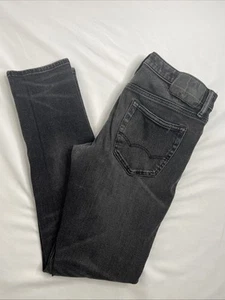 American Eagle Airflex 360 Skinny Jeans Mens 30x32 Black Distressed Denim - Picture 1 of 8