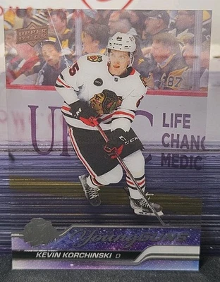 23-24 Upper Deck Kevin Korchinski Clear Cut Young Guns 🚨🚨🚨 Chicago Blackhawks - Image 1 of 2
