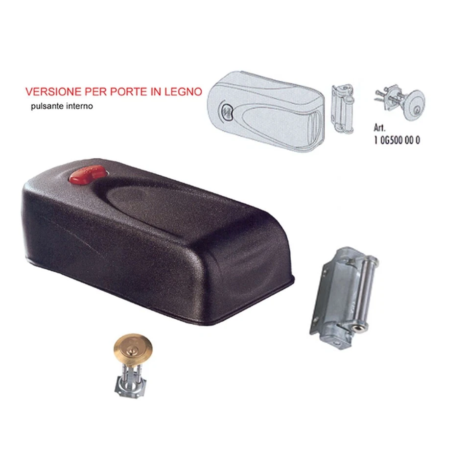 CISA Serratura Legno Applicare Elettrika 1A610 Vern C.Staccato Pulsante