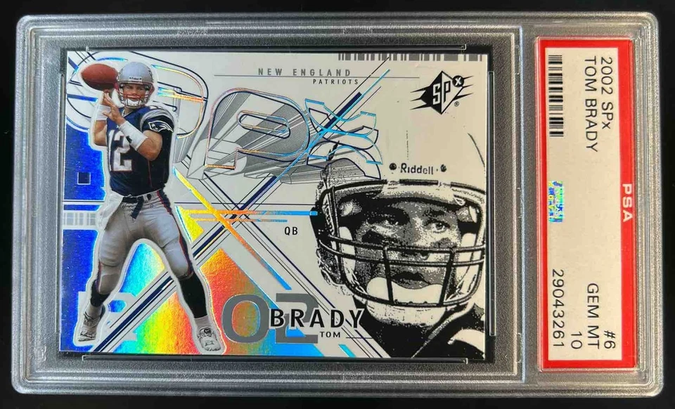 2002 SPx Tom Brady #6 Patriots PSA 10 - Image 1 of 2