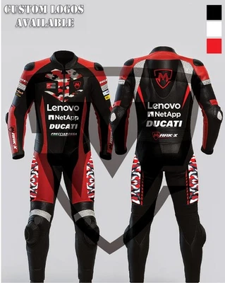 MarkX Ducati Motorcycle Racing Suit Men's Leather Motorbike Riding Sports Armor - Image 1 of 4