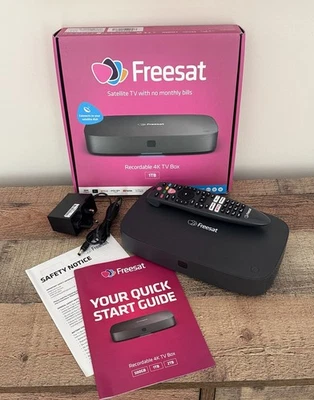 Freesat Satellite TV 1TB Recordable Smart 4K UHD TV Box Recorder TESTED WORKING - Image 1 of 4