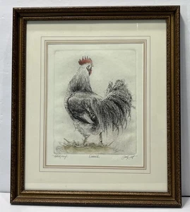 Signed Sandy Scott Etching Art Print “Dominick” Artist's Proof Framed - Picture 1 of 3
