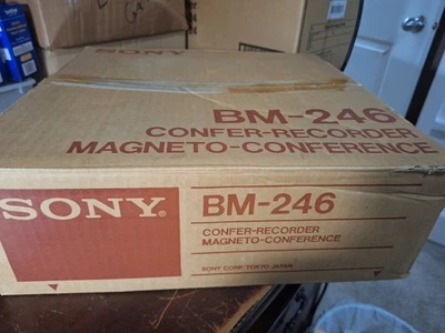 NEW OLD STOCK Sony Confer-Corder BM-246 Cassette Transcriber Recorder w/ Key - Image 1 of 2