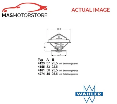 ENGINE COOLANT THERMOSTAT WAHLER 427492D P FOR AUDI A6,A4,C5,B5,B6,B7 2.4L,2.8L - Image 1 of 4