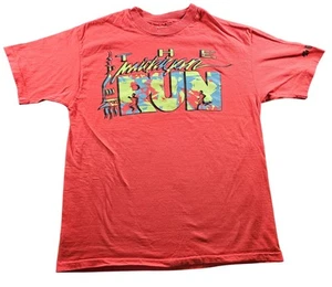 Vintage Michigan Run Shirt Mens Large Red Oldsmobile Graphic Race Tee 90s USA - Picture 1 of 8