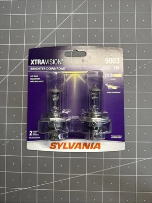 SYLVANIA - 9003 XtraVision - Bombilla halógena de alto rendimiento para faros (2 bombillas) Foto 1 de 3